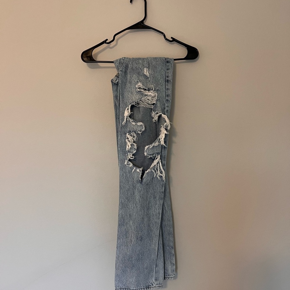 Distressed Blue Women's PacSun Jeans - Picture 3 of 6